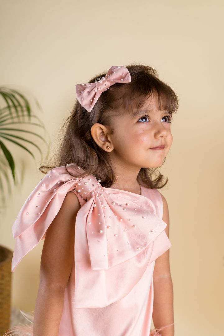 BLOOMING FEATHER DRESS Soft PINK – Ba Ba Baby Clothing Co.